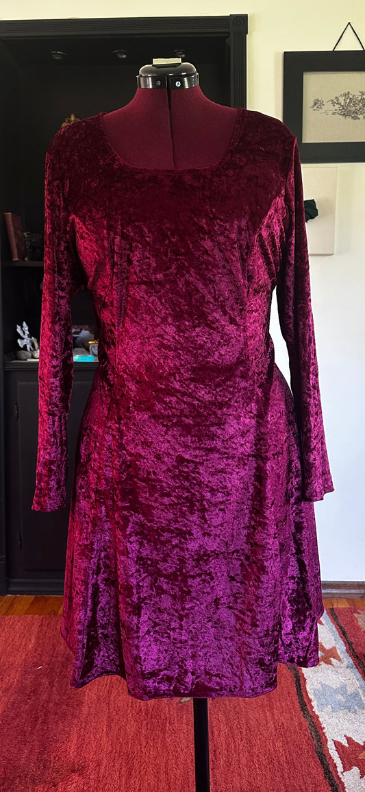 90s Velvet Softgoth Dress 1X-2X