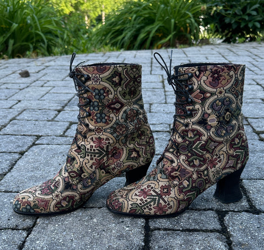 Vintage 90s Kenneth Cole Tapestry Boots