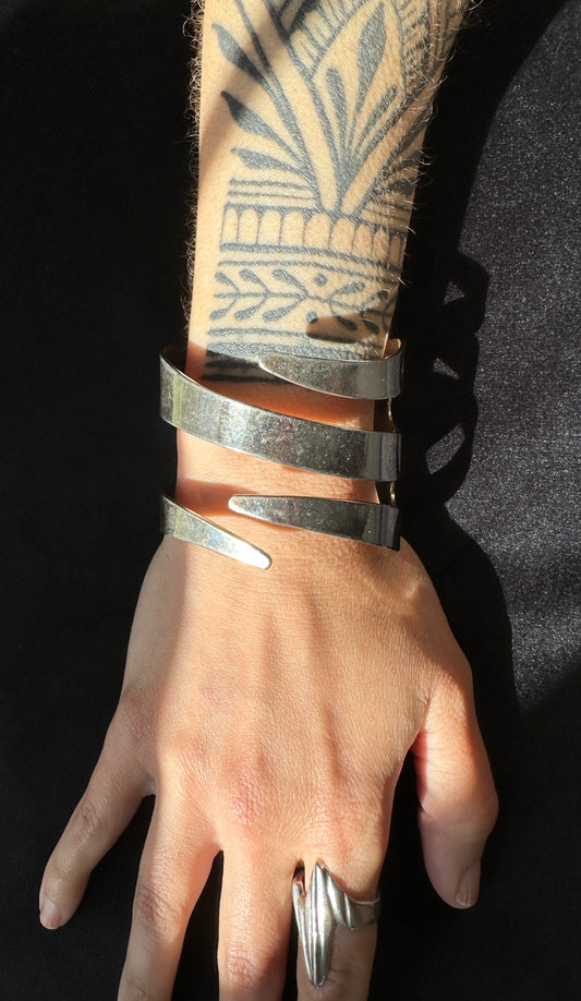 Sculptural Wide Cuff Bracelet