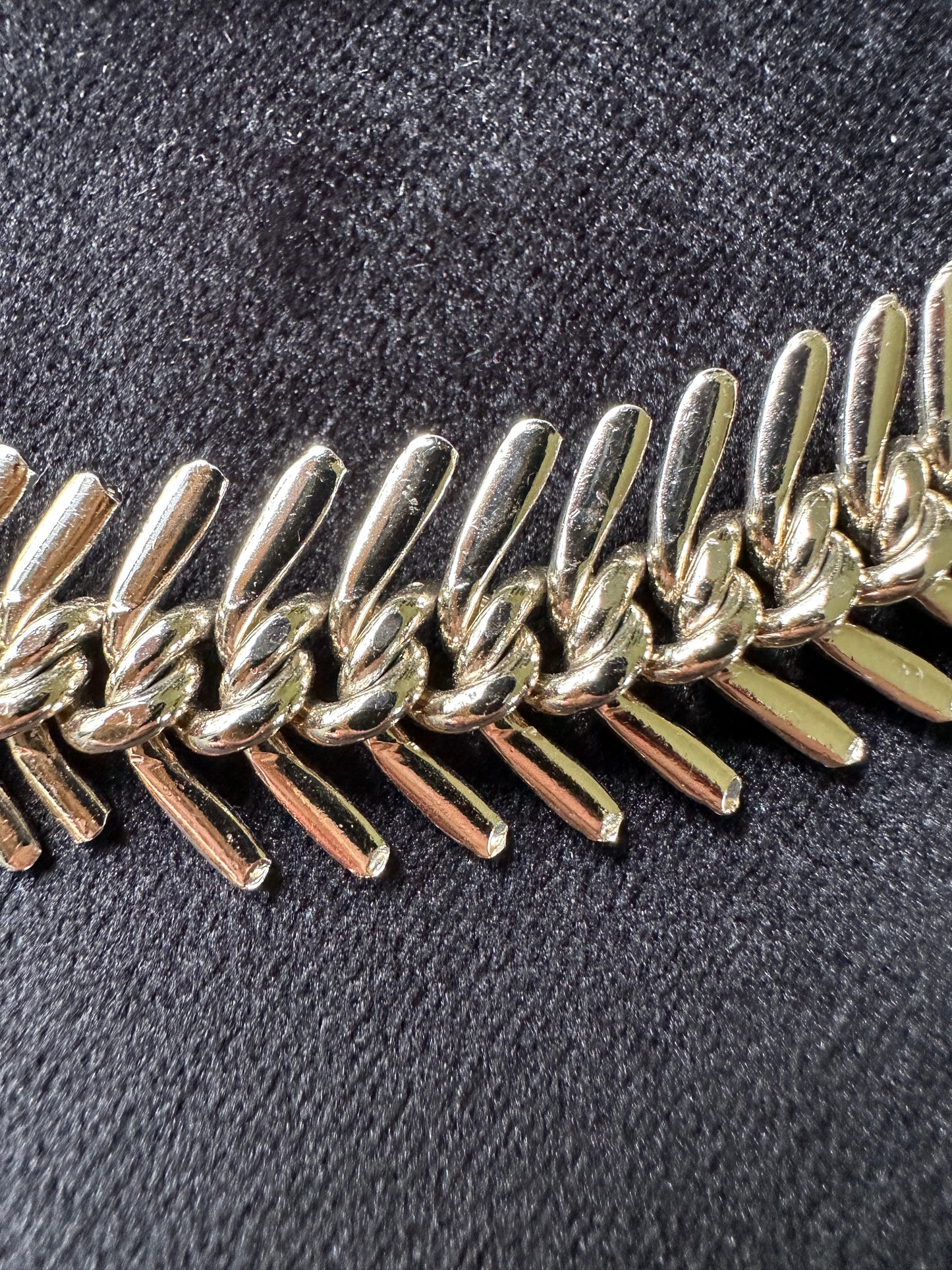 Vintage Herringbone Necklace & Bracelet Set