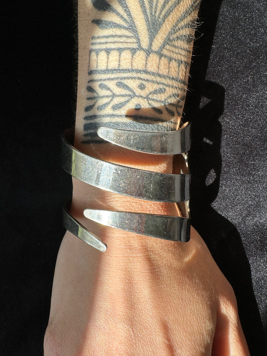 Sculptural Wide Cuff Bracelet