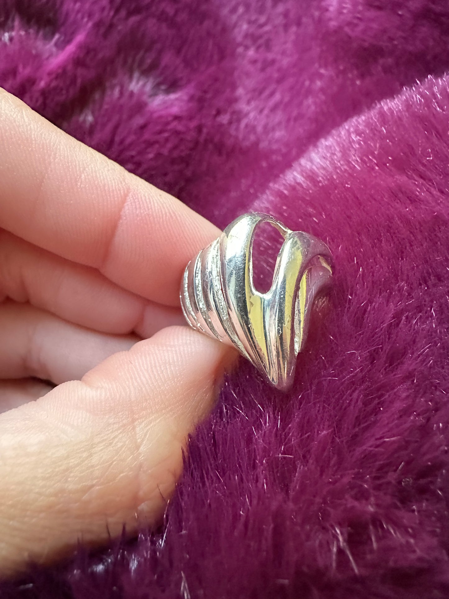 Vintage Sterling Modernist Ring SZ 7.5