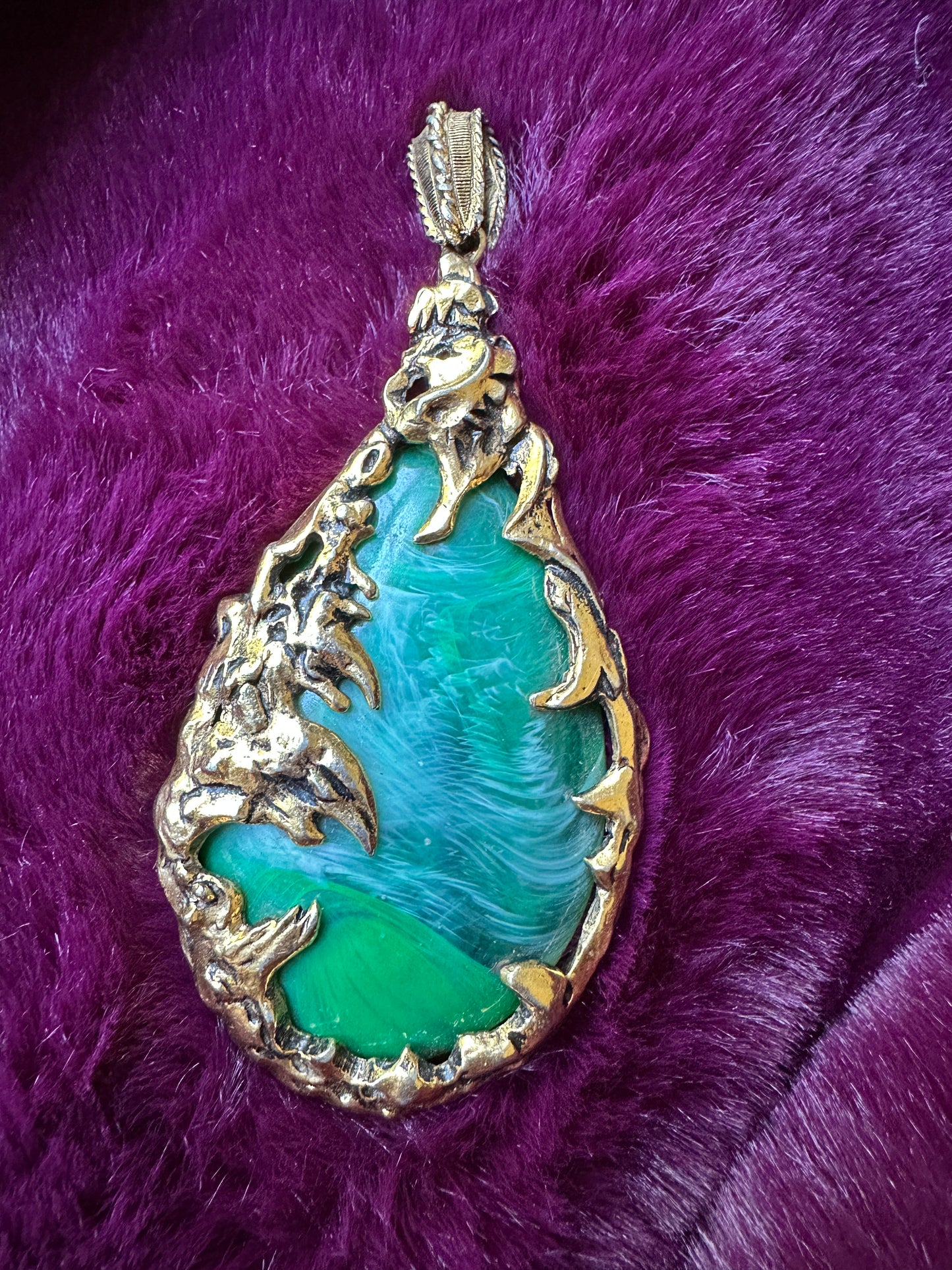 Lucite Love Witch Pendant