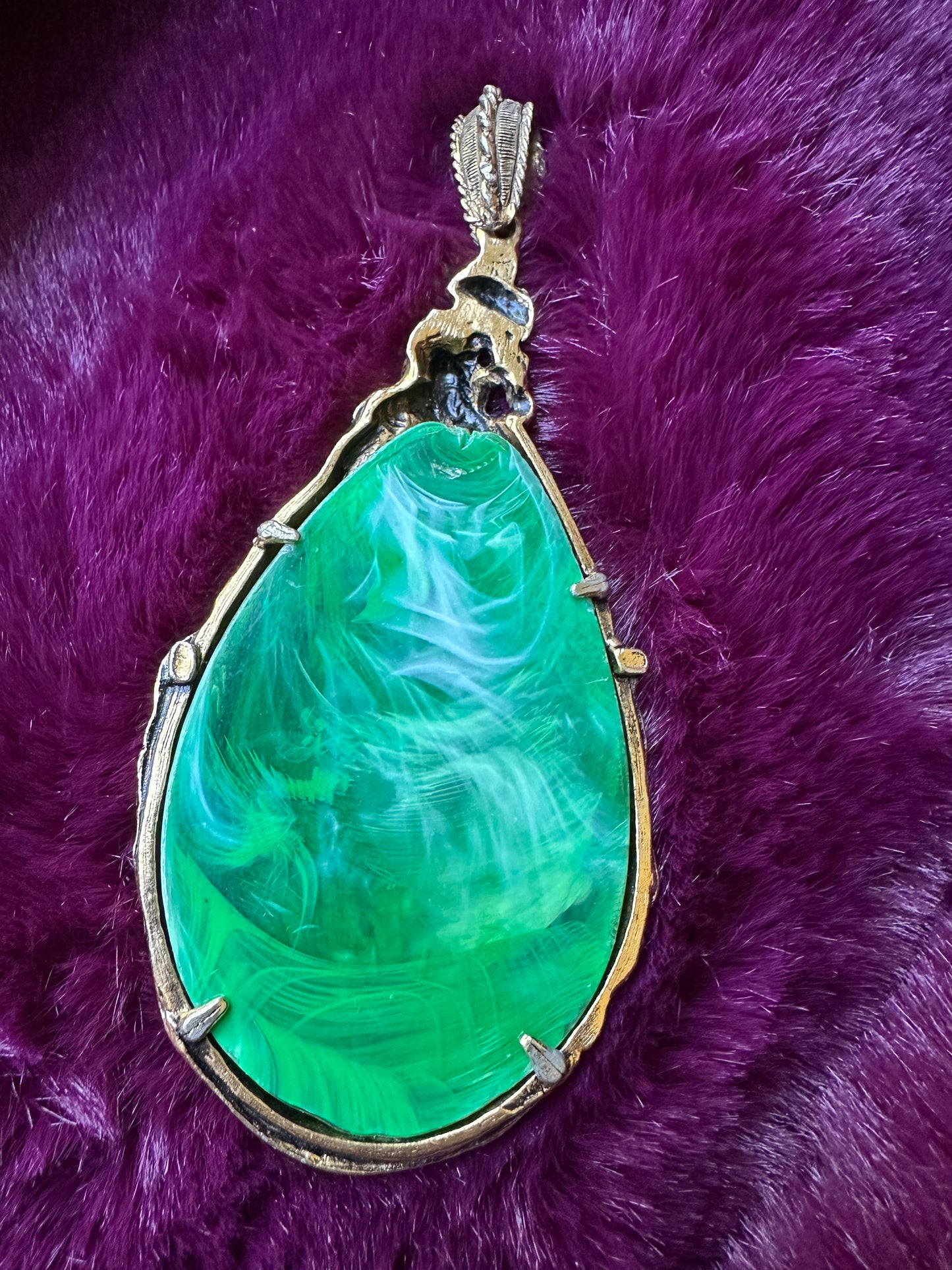 Lucite Love Witch Pendant