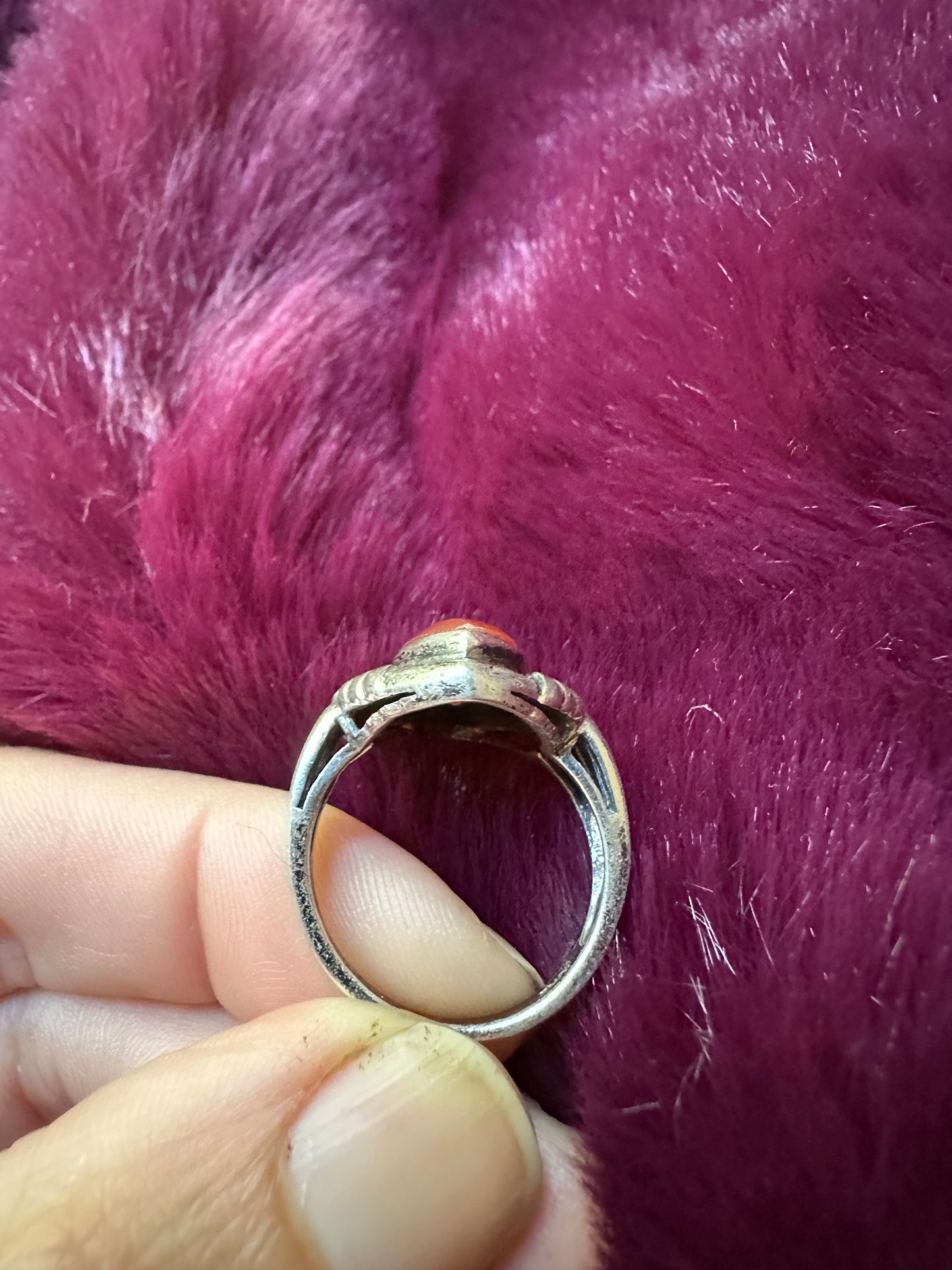 Carnelian & Silver Ring SZ 7.25
