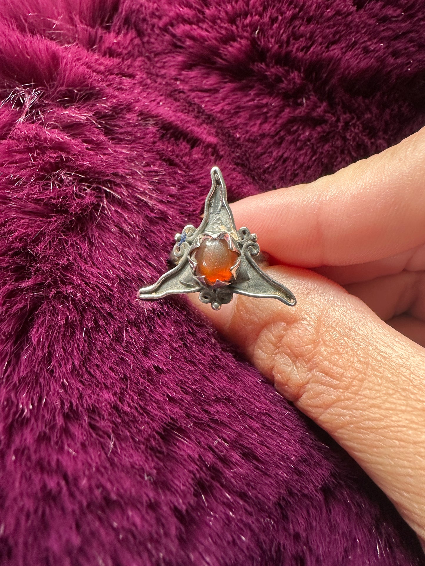 Sterling Silver Starburst Ring SZ 5