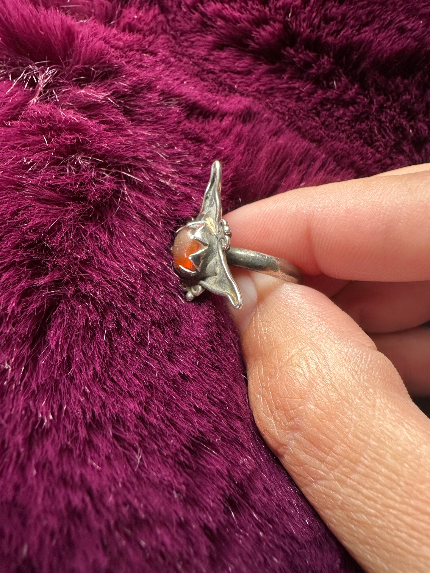 Sterling Silver Starburst Ring SZ 5