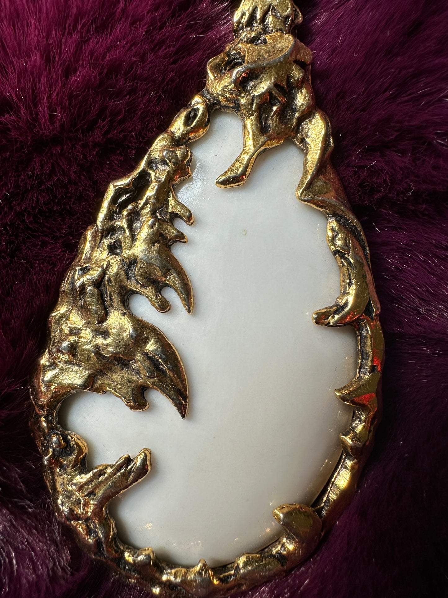 Lucite Love Witch Pendant