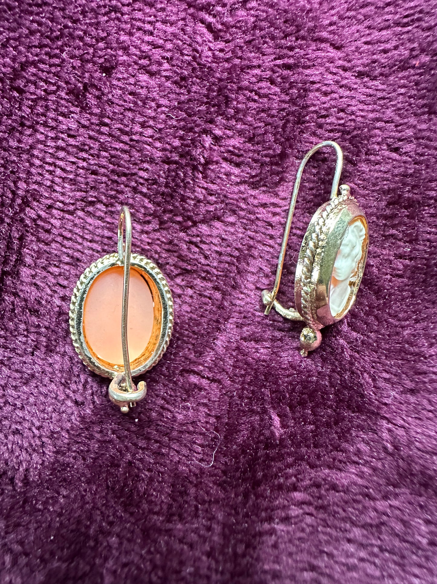 Victorian Style Cameo Earrings