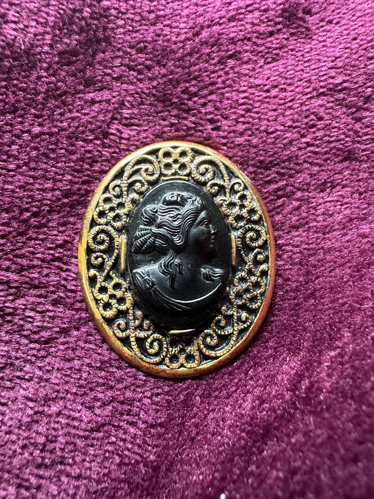 Vintage Mourning Cameo