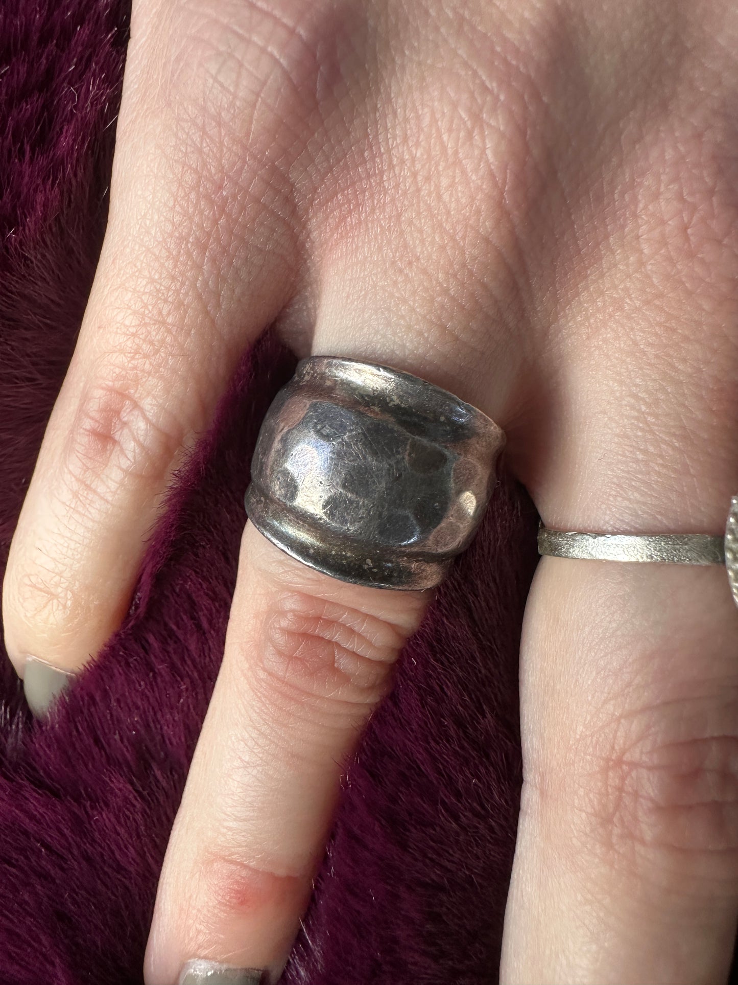 Sterling Silver Armor Ring SZ 5