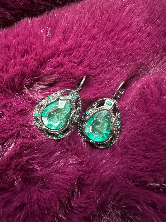 Emerald Teardrop Earrings