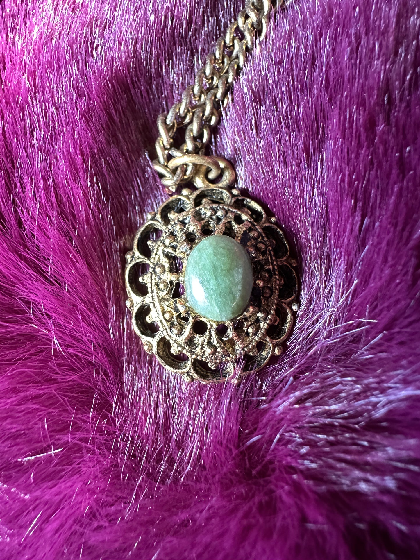 Vintage Brass Edwardian Style Necklace