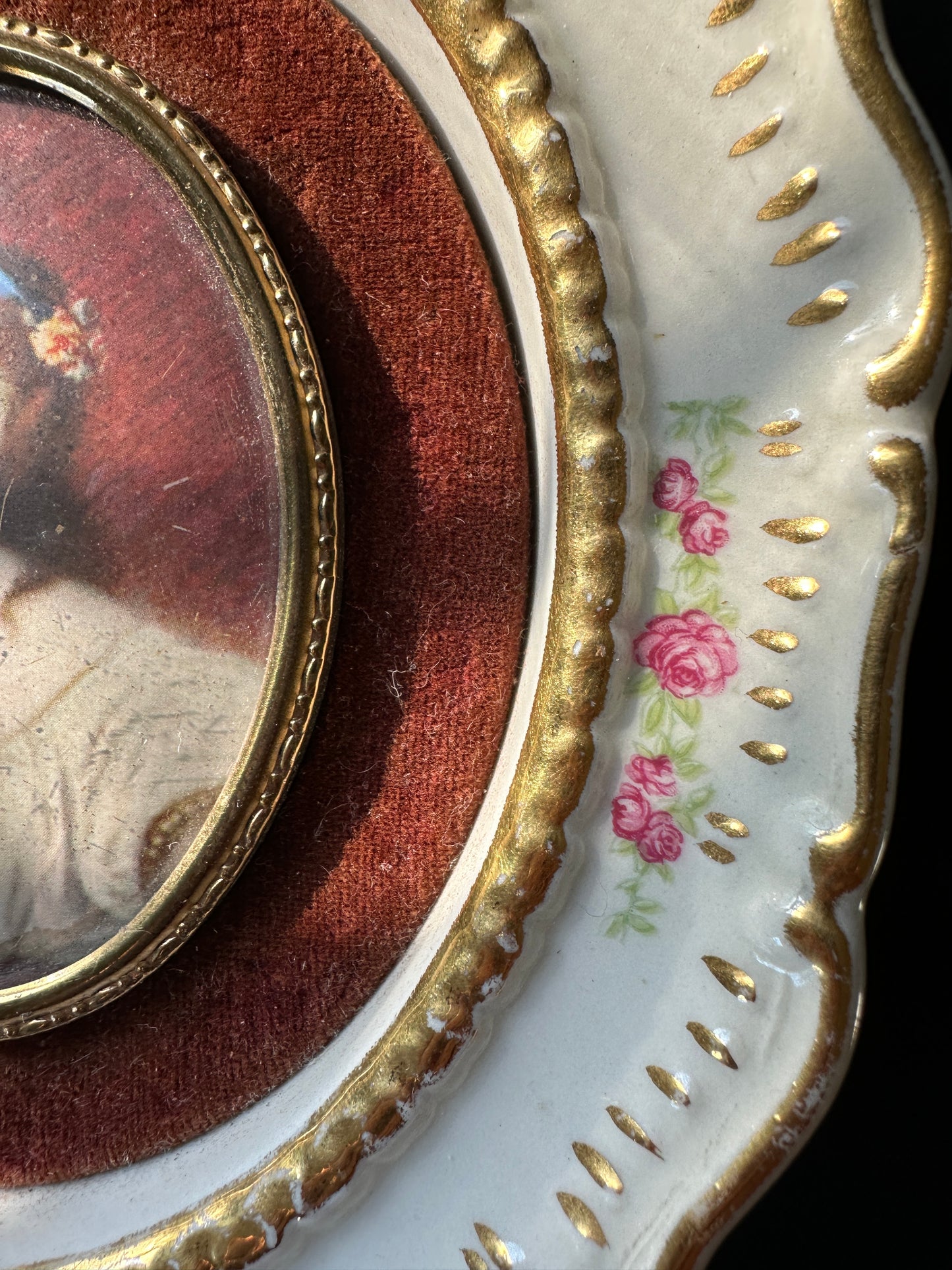 Vintage Ceramic Portrait Wall Plaque