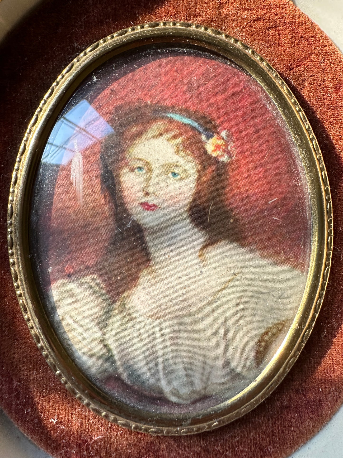 Vintage Ceramic Portrait Wall Plaque