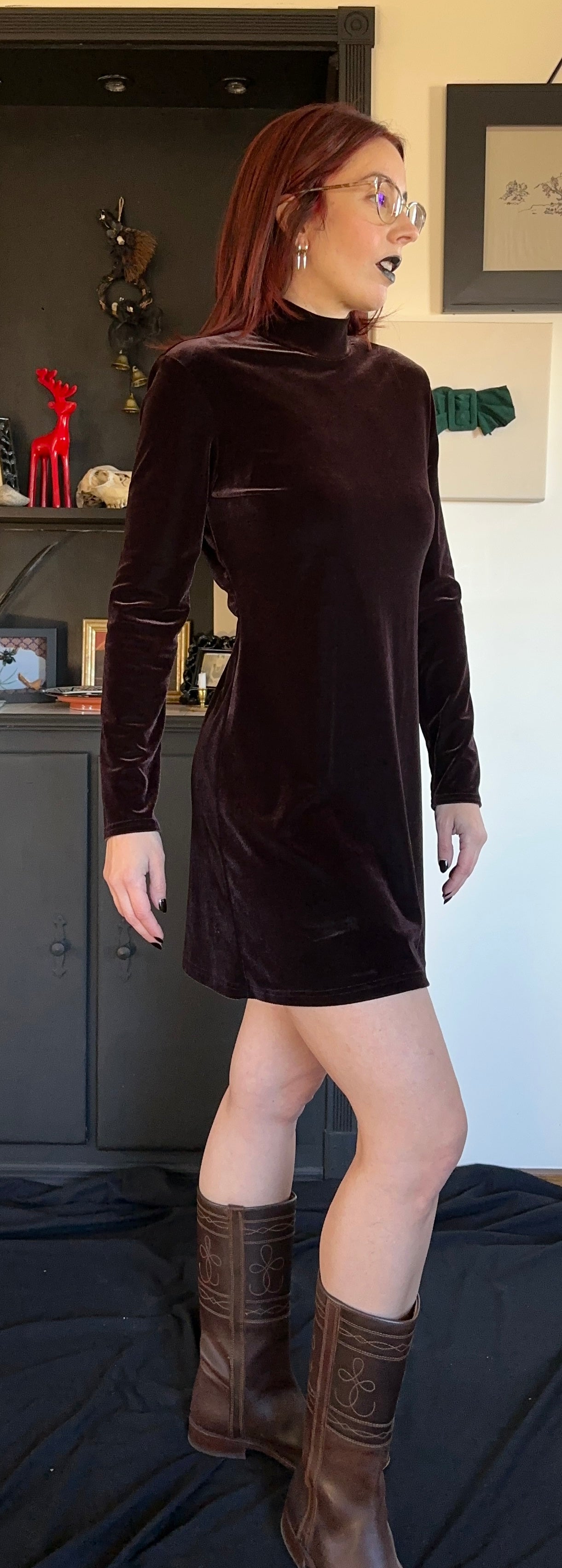 Velvet Mini Dress M