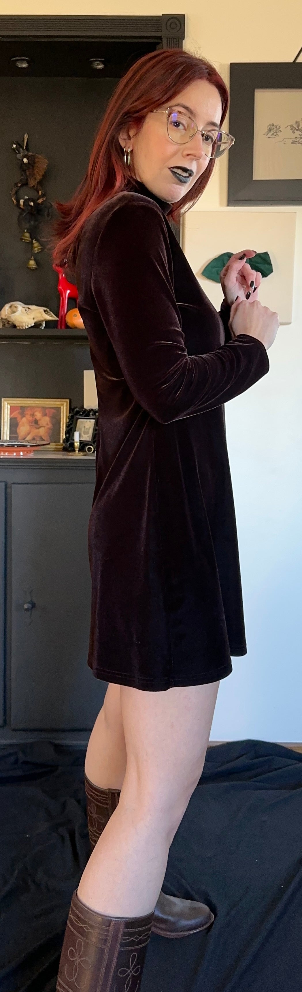 Velvet Mini Dress M