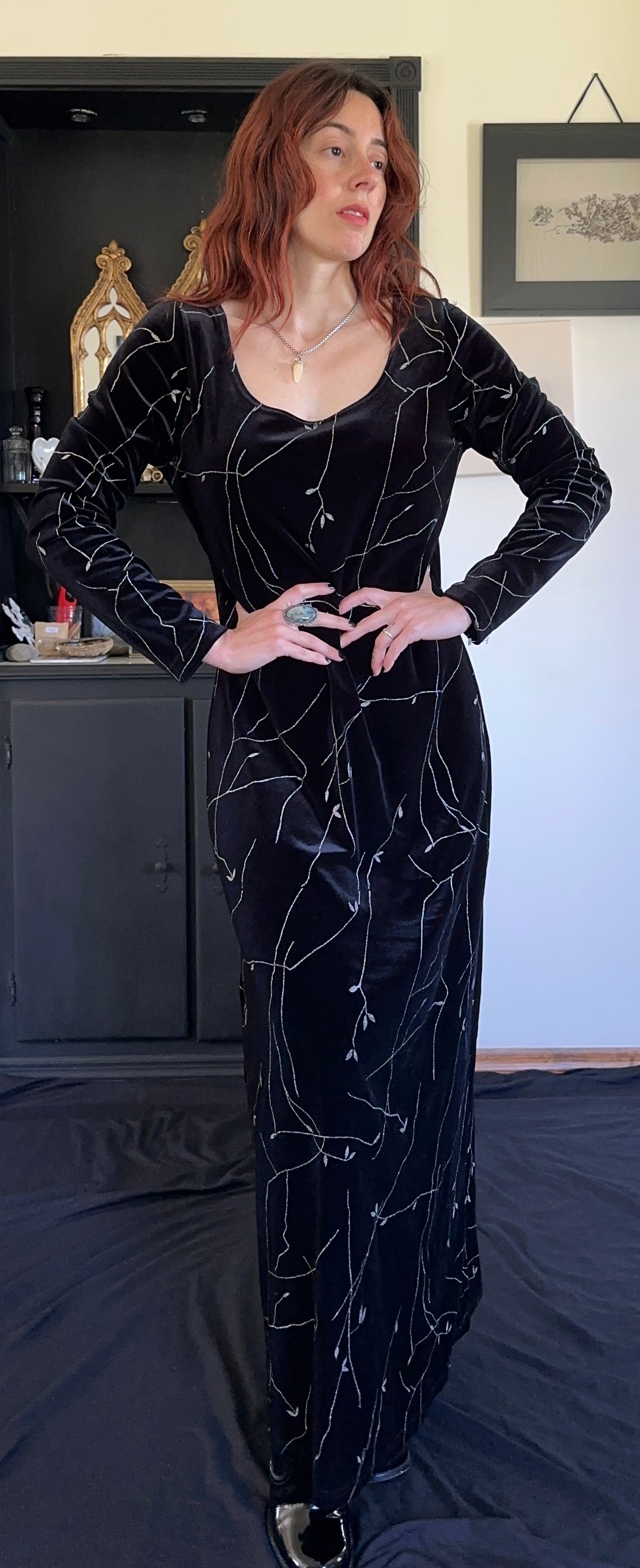 Velvet 90s Maxi Dress