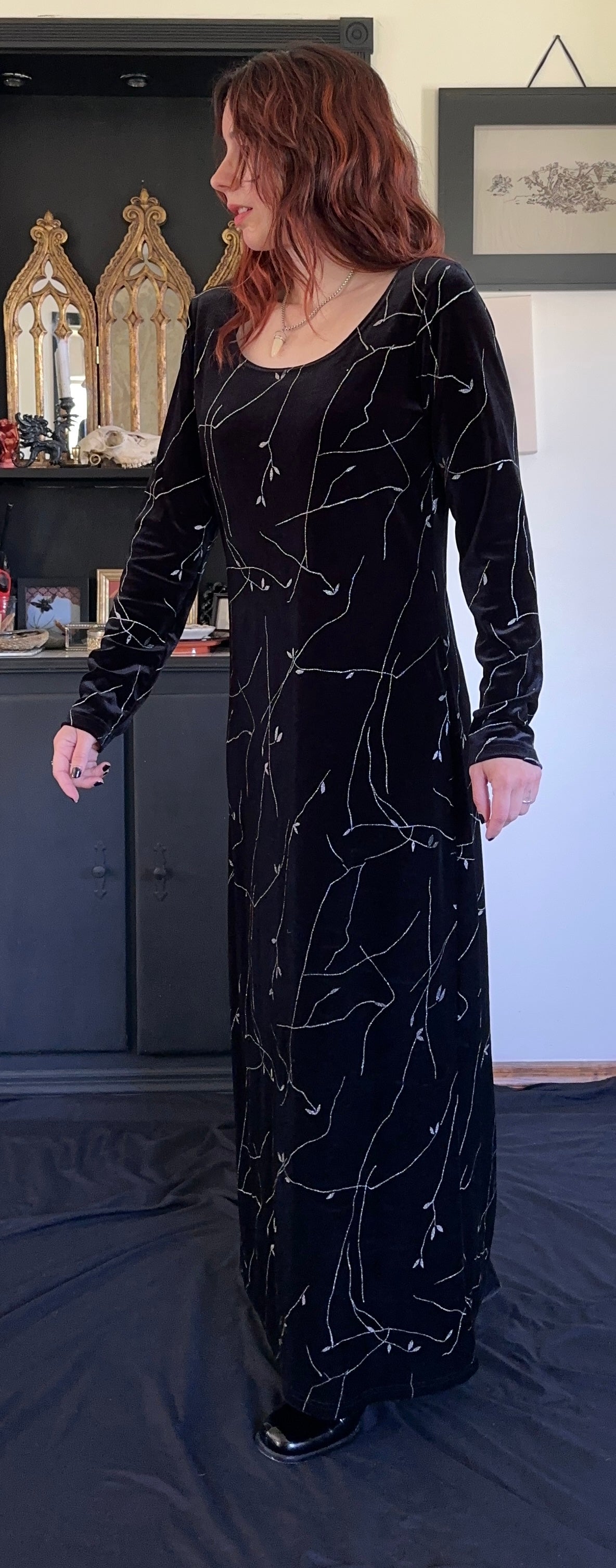 Velvet 90s Maxi Dress