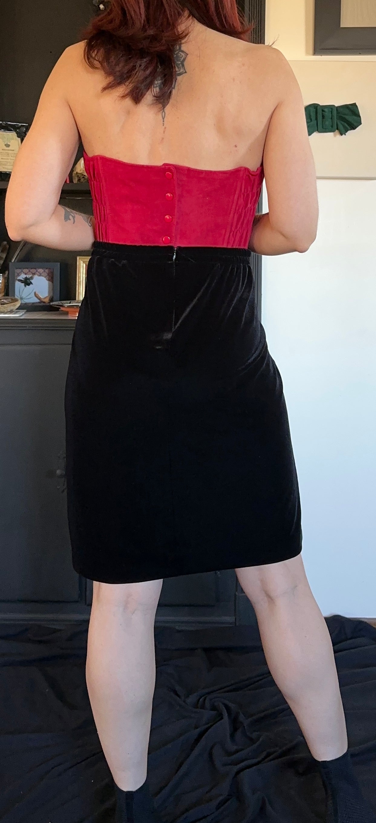 Velvet Corporate Goth Pencil Skirt SZ 14-16