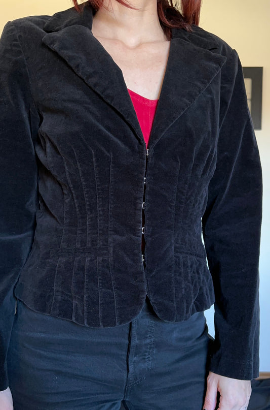 Victorian Goth Velvet Corset Blazer L