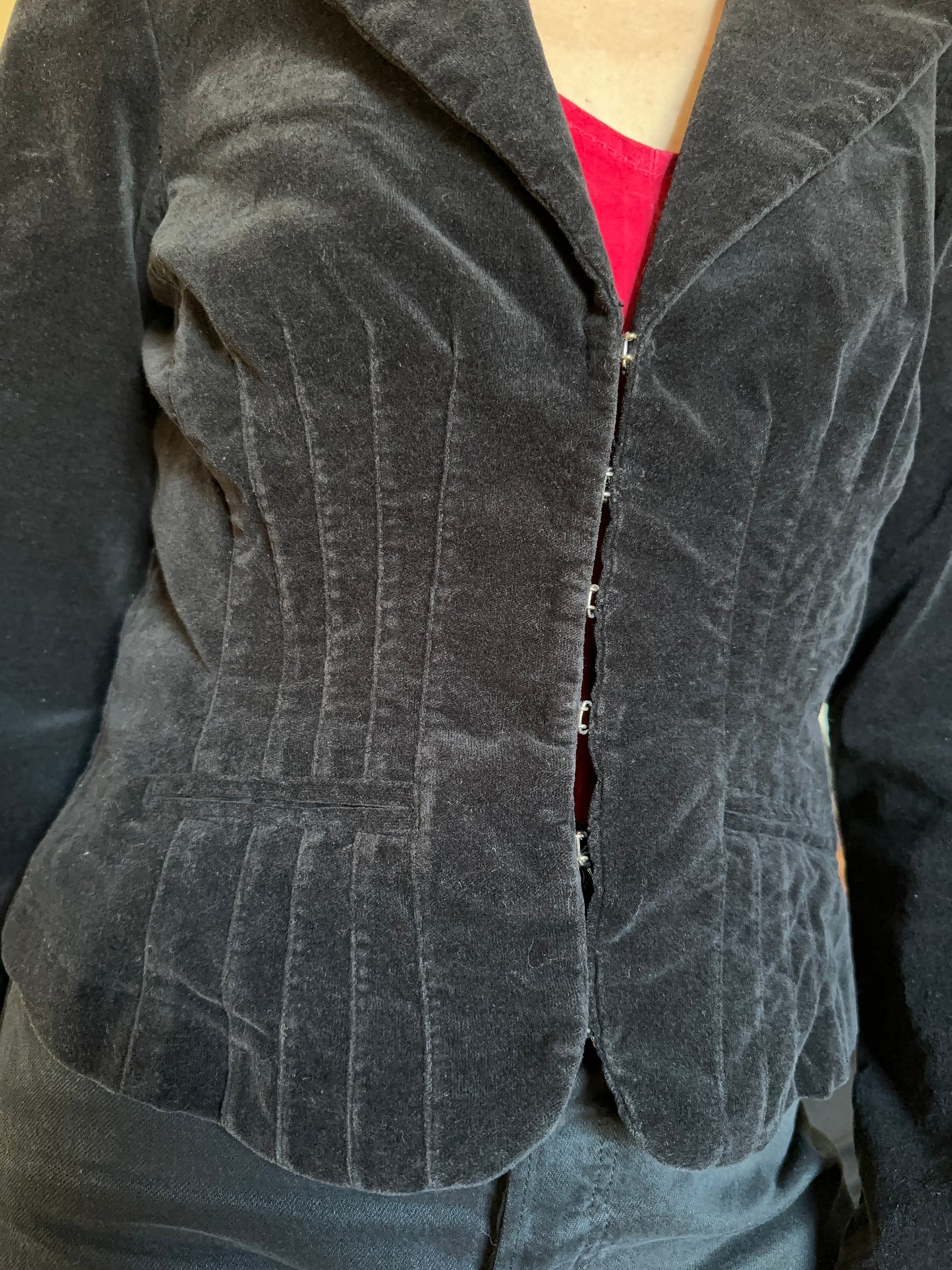 Victorian Goth Velvet Corset Blazer L