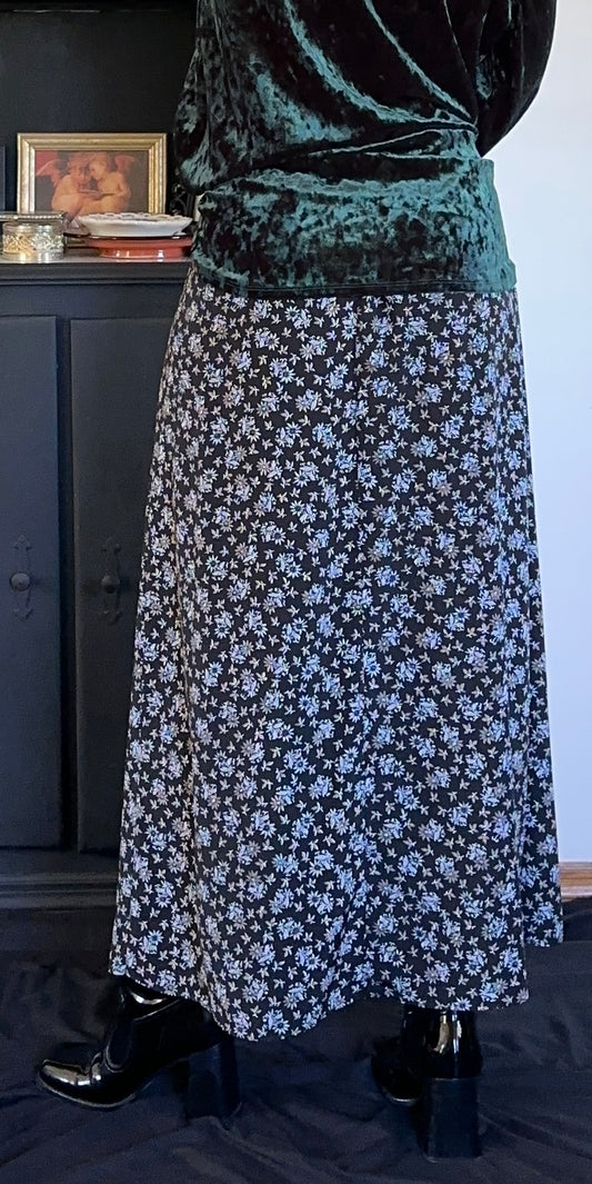90s Floral Maxi Skirt