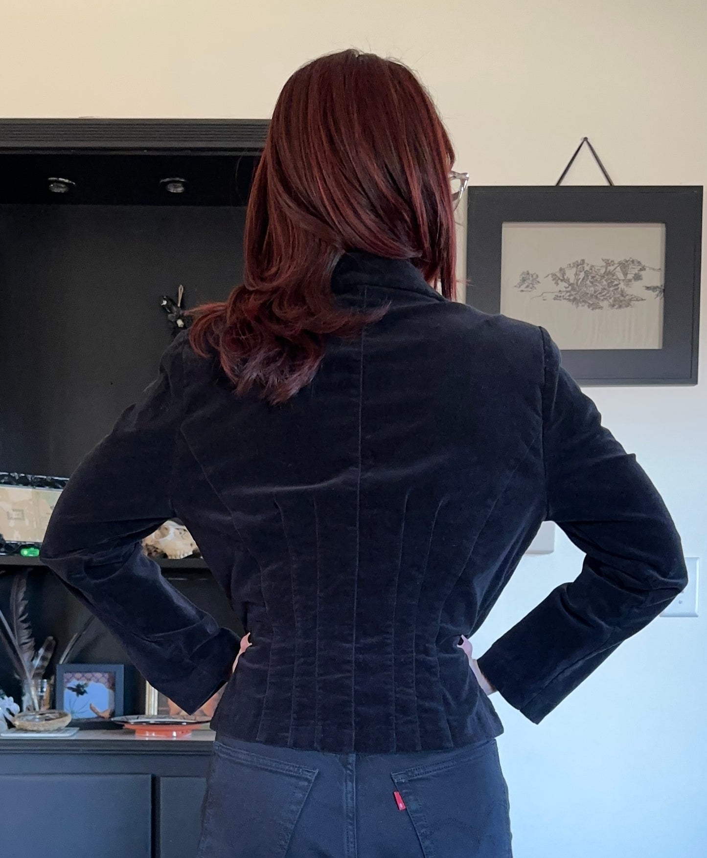Victorian Goth Velvet Corset Blazer L