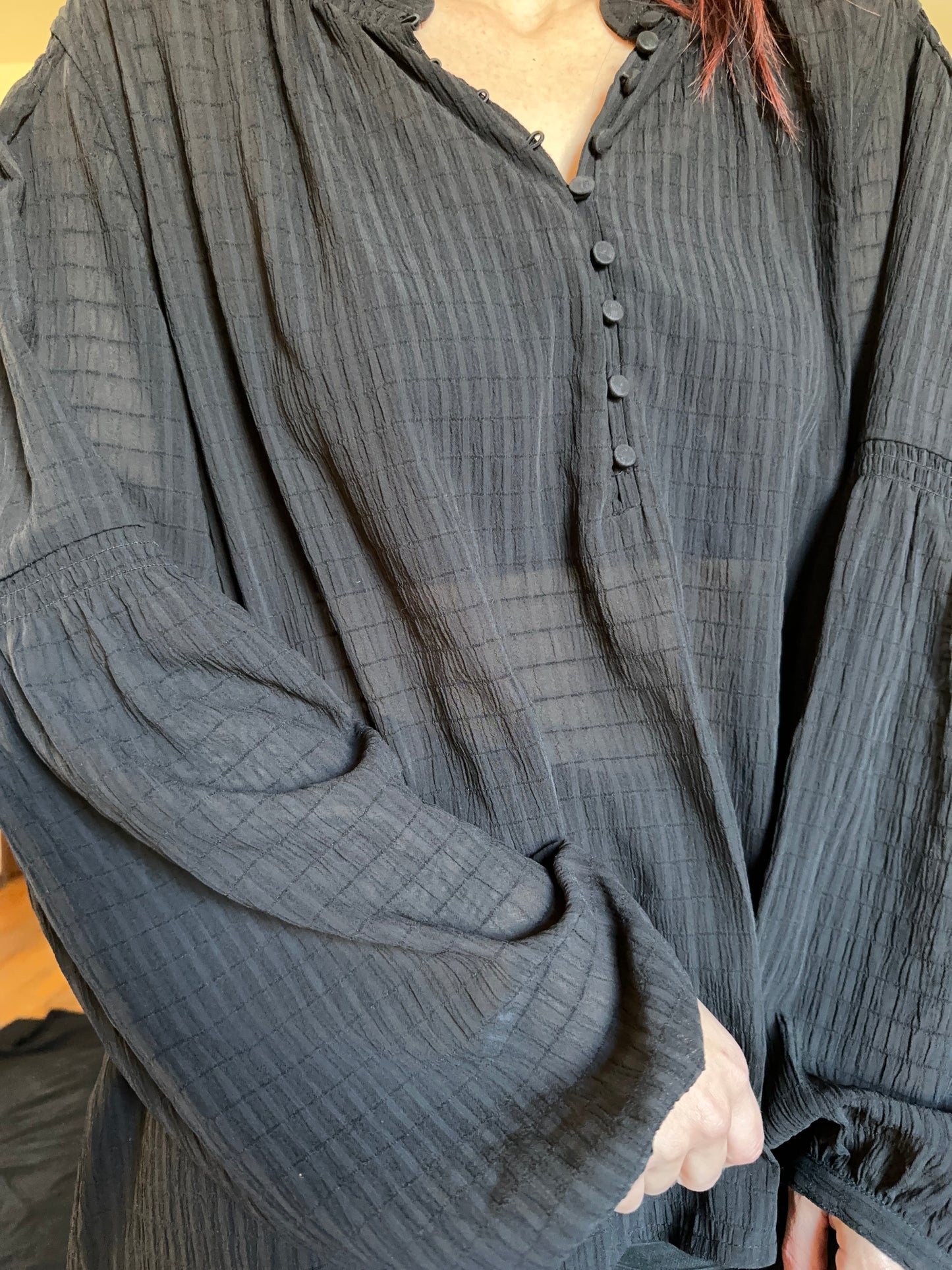 Ella Moss Sheer Poet Top XXL
