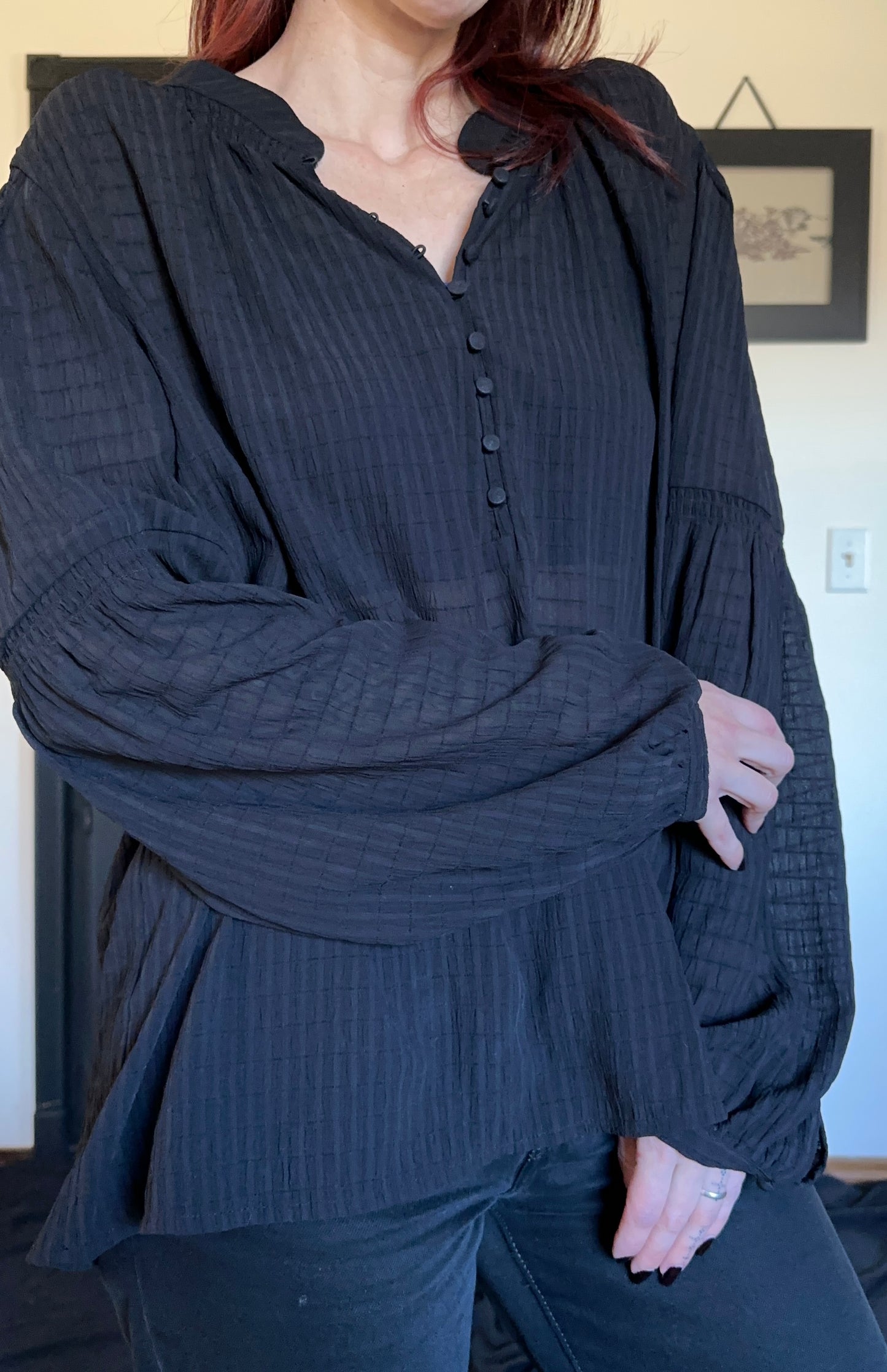 Ella Moss Sheer Poet Top XXL