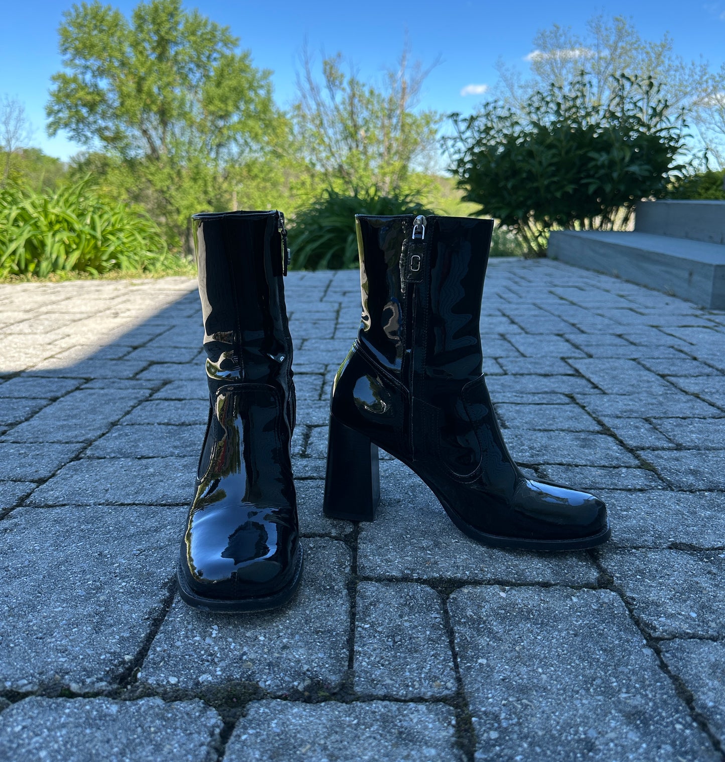Marc Jacobs Patent Leather Booties SZ 8 - 8.5