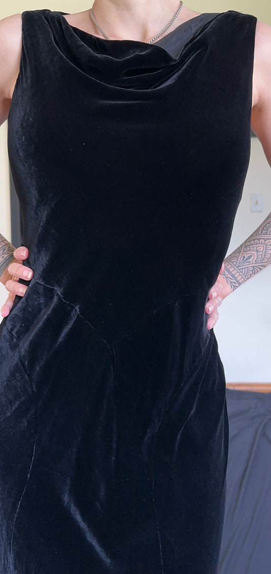 1930s Revival Velvet Gown
