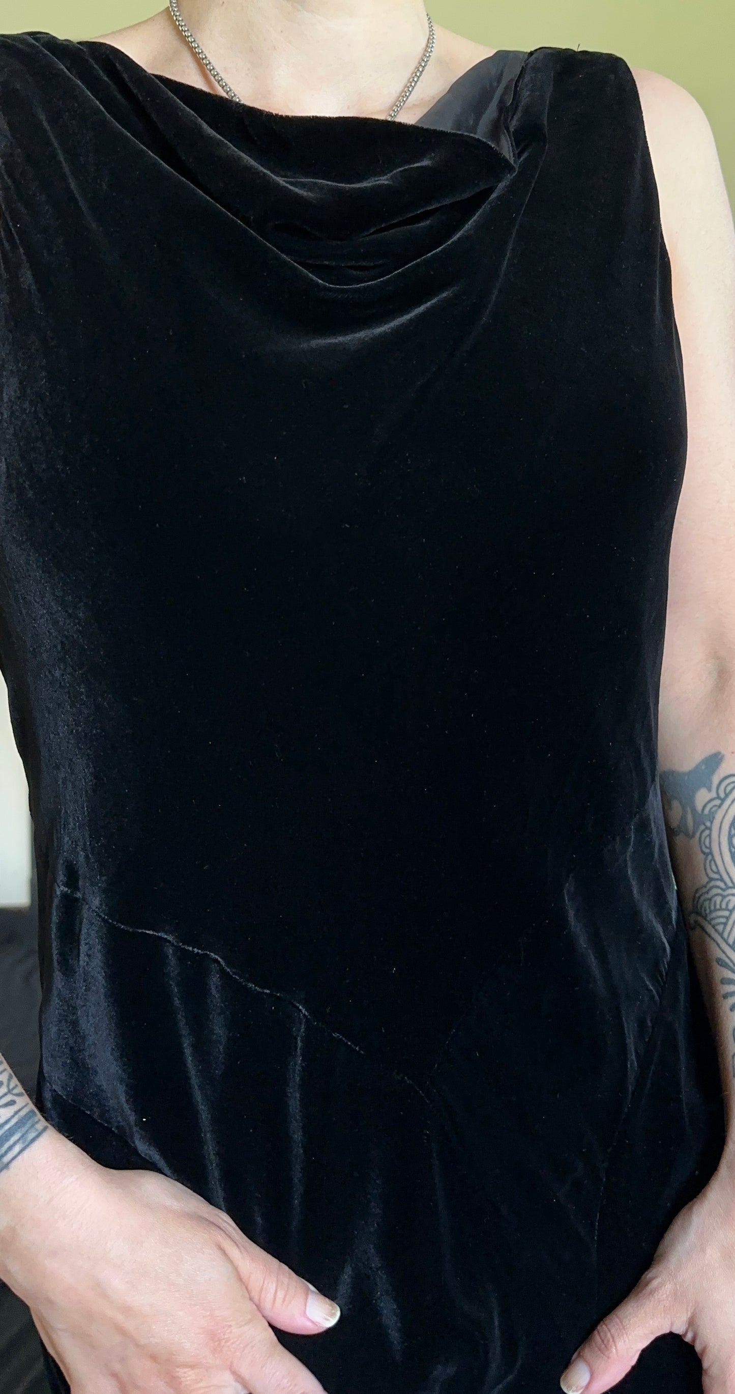1930s Revival Velvet Gown