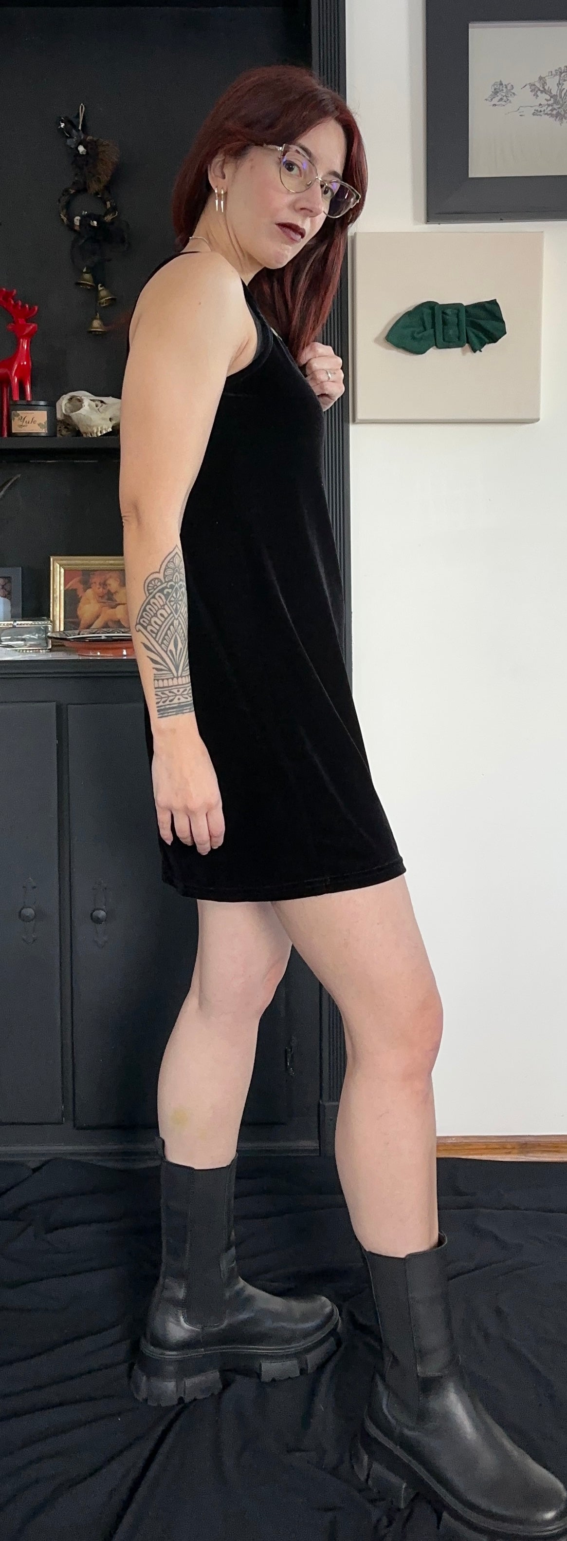 Velvet Slip Dress S