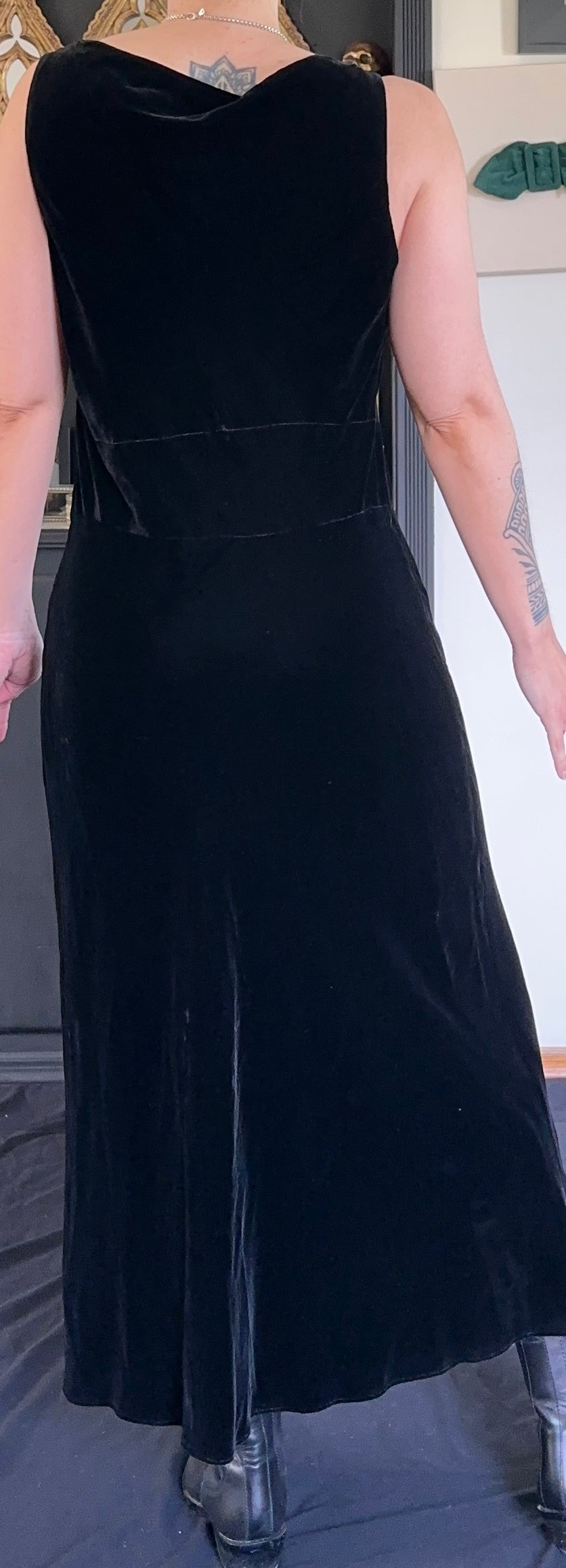 1930s Revival Velvet Gown