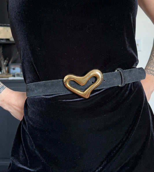 Suede Heart Belt L