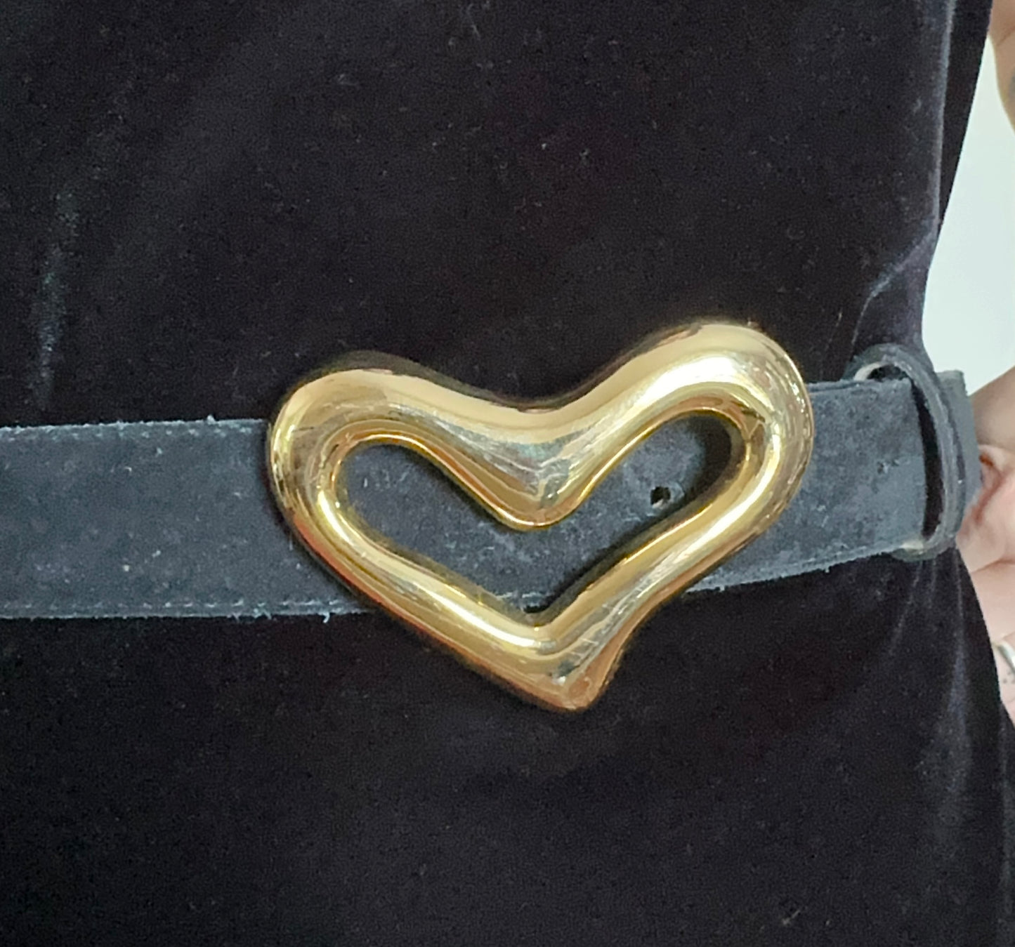 Suede Heart Belt L