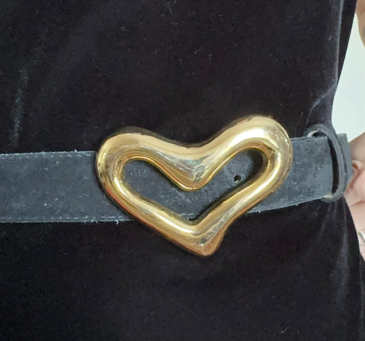 Suede Heart Belt L