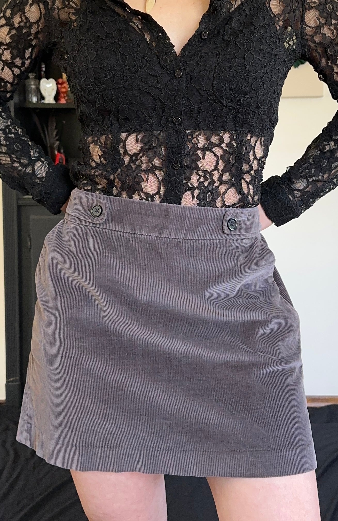 Corduroy Mini Skirt