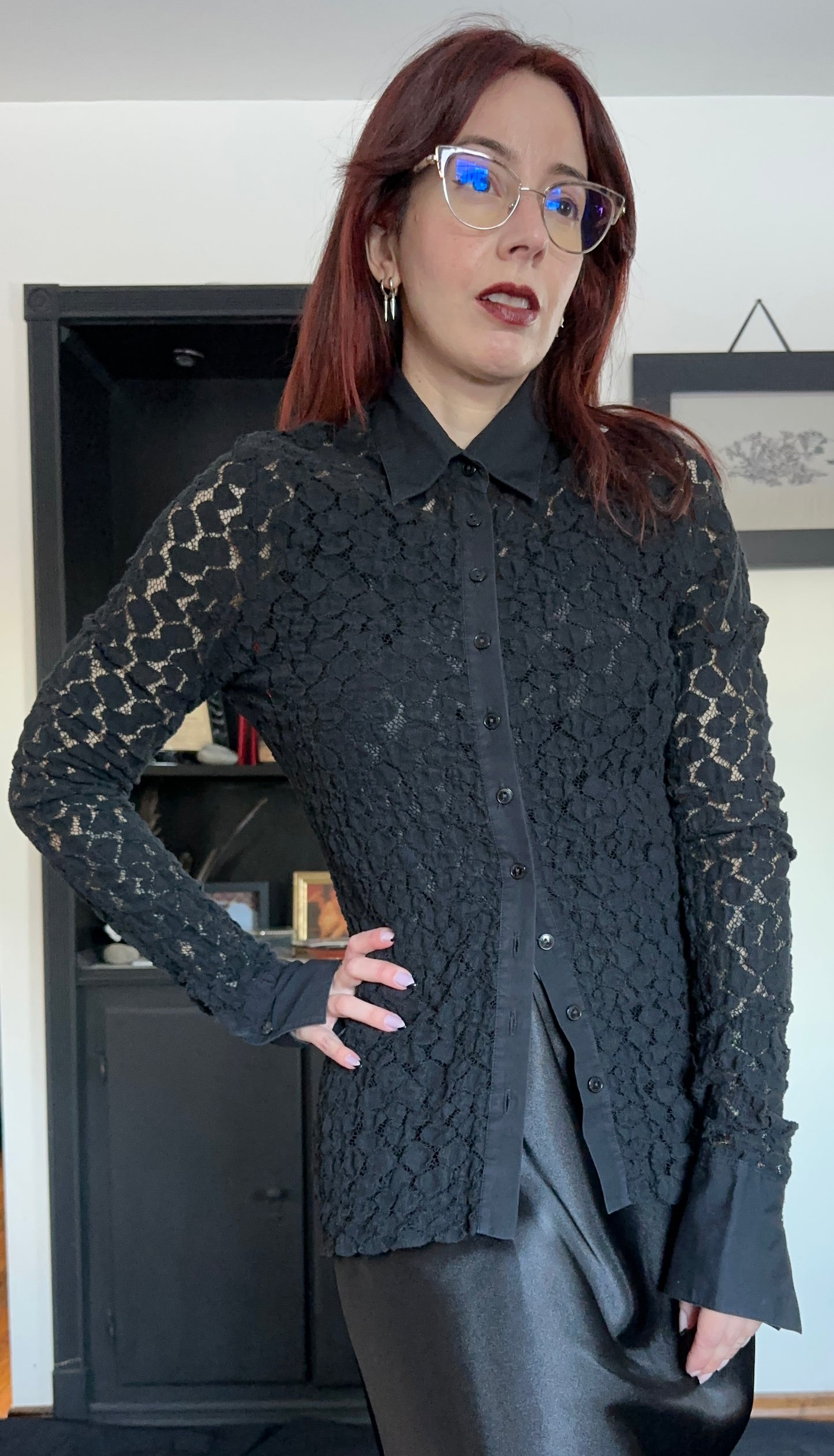 Anne Fontaine Lace Top S-M