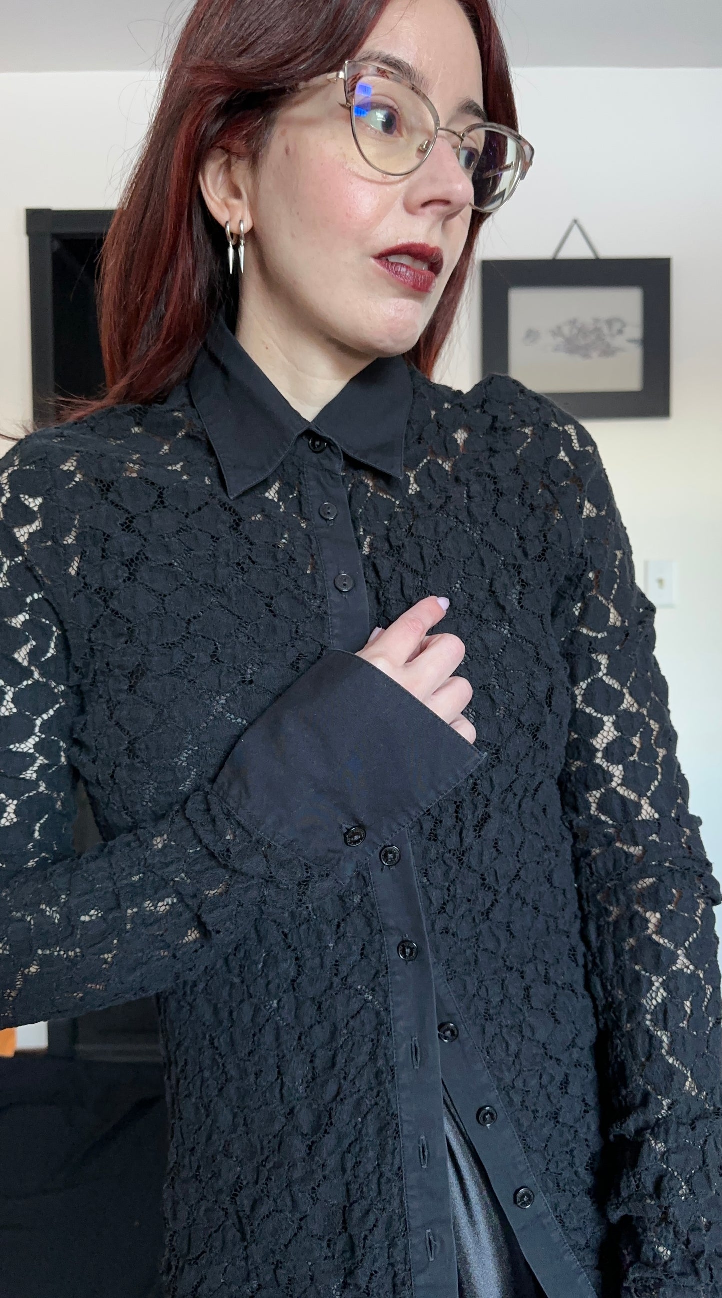 Anne Fontaine Lace Top S-M