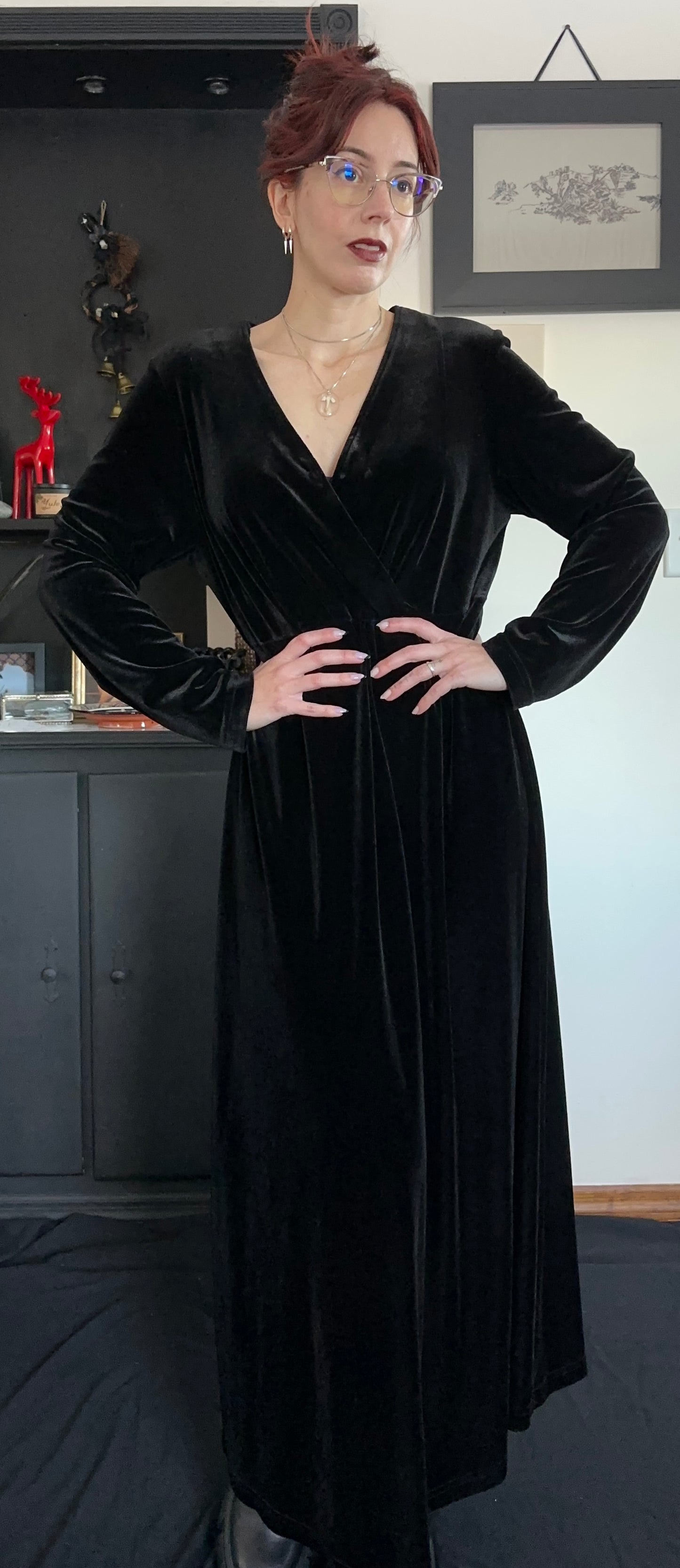 Velvet Witch Dress SZ 14