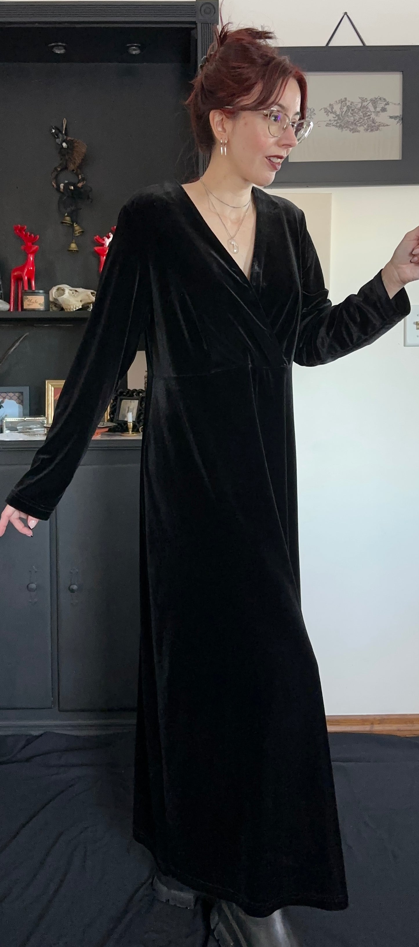 Velvet Witch Dress SZ 14