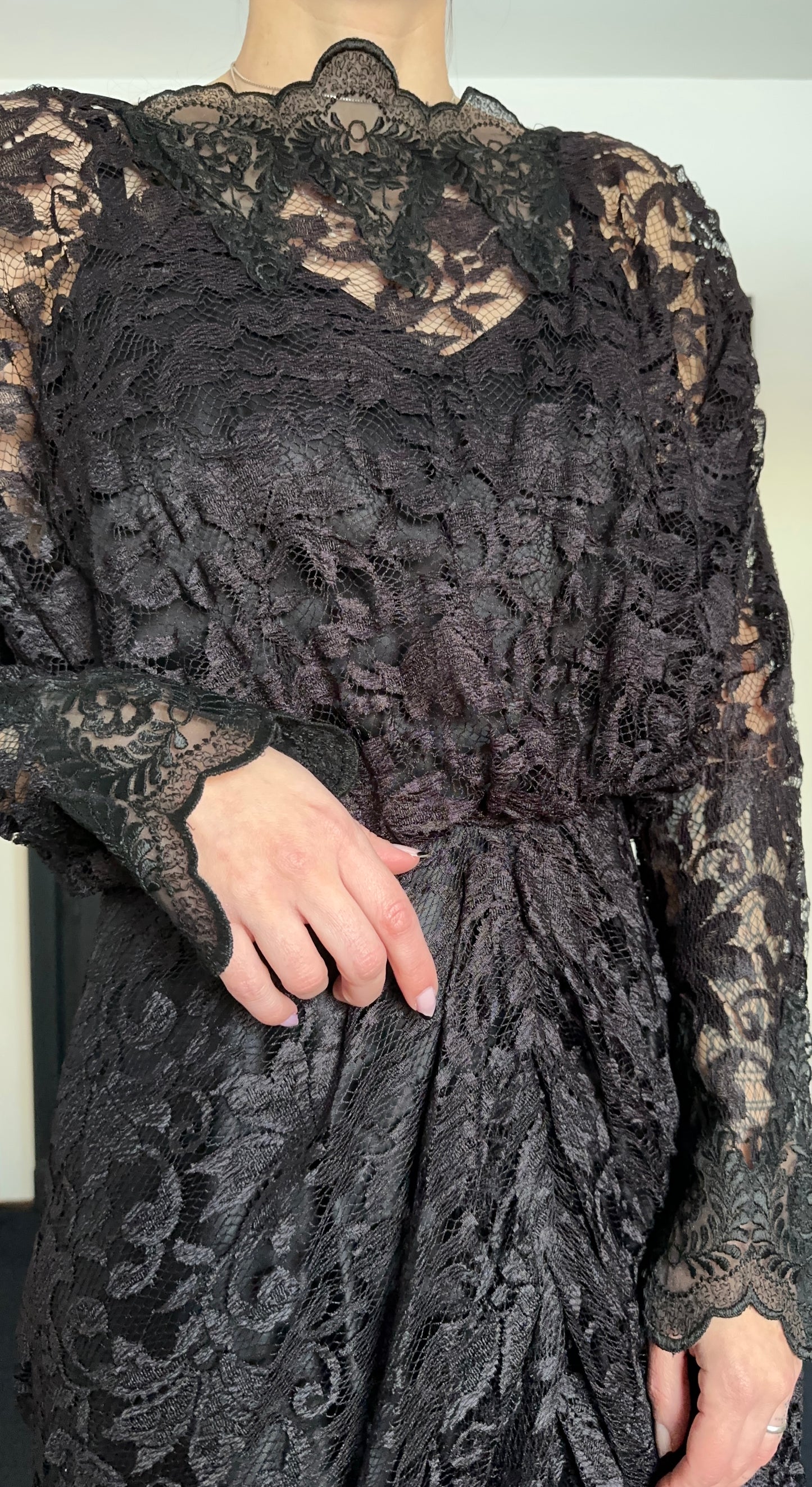 80s Lace Witch Dress SZ 6