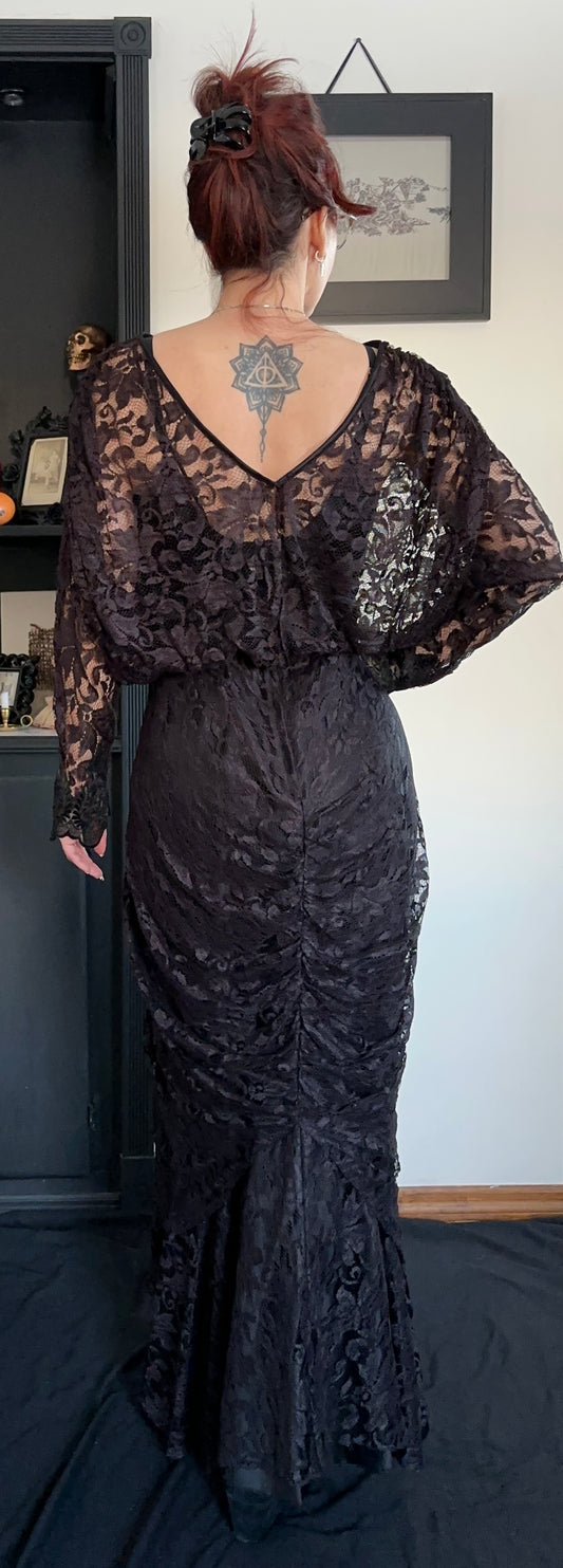 80s Lace Witch Dress SZ 6