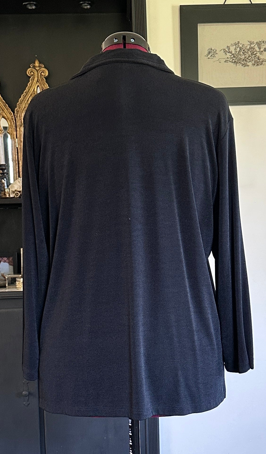 90s Stretch Crepe Button Down