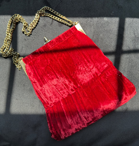 Vintage Velvet Evening Bag