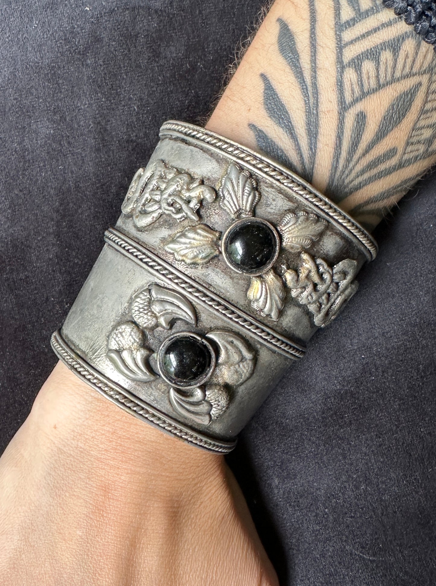 Tribal Wide Cuff Bracelet