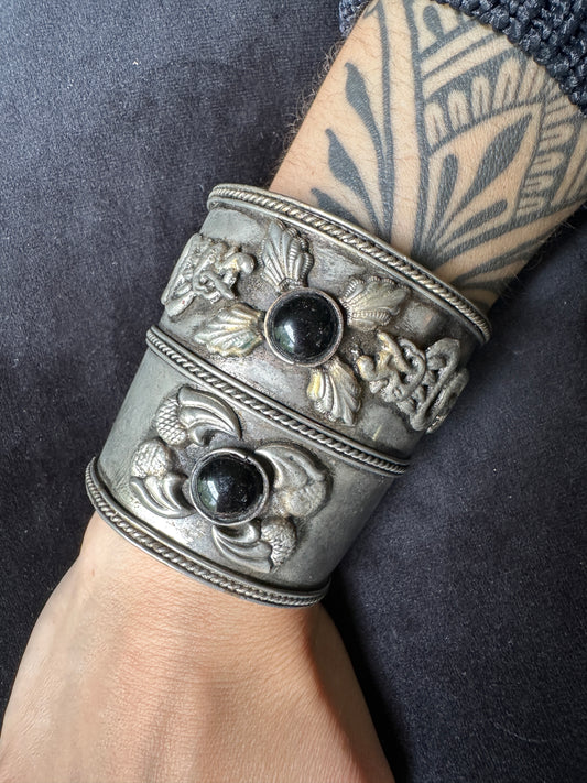 Tribal Wide Cuff Bracelet