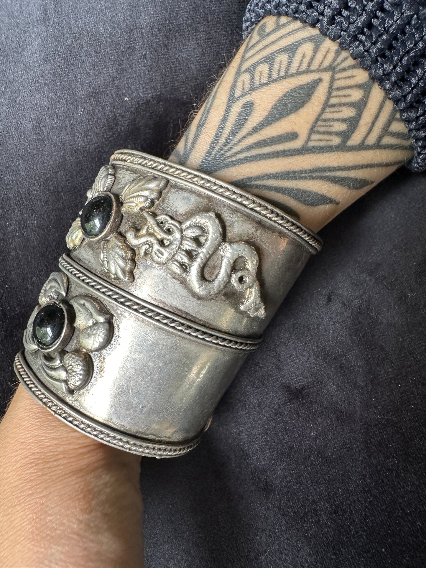 Tribal Wide Cuff Bracelet
